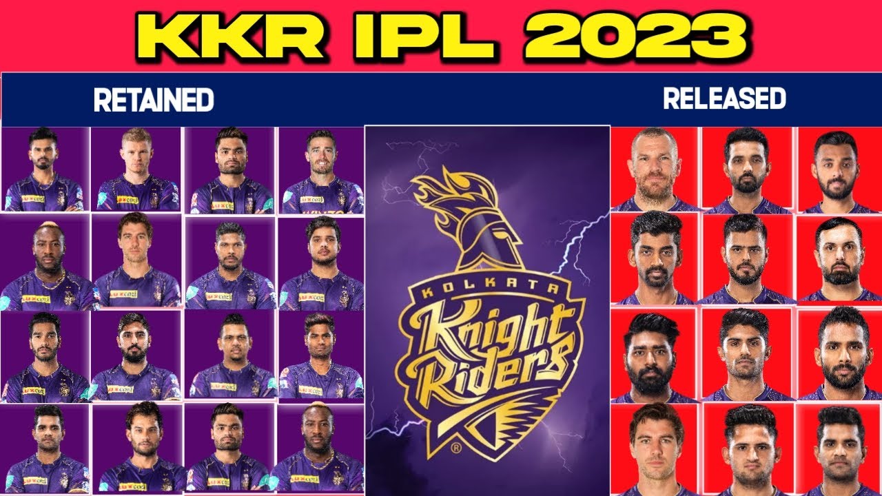 IPL 2023 KKR Schedule & Squad, Kolkata Knight Riders 2023 Complete Players List